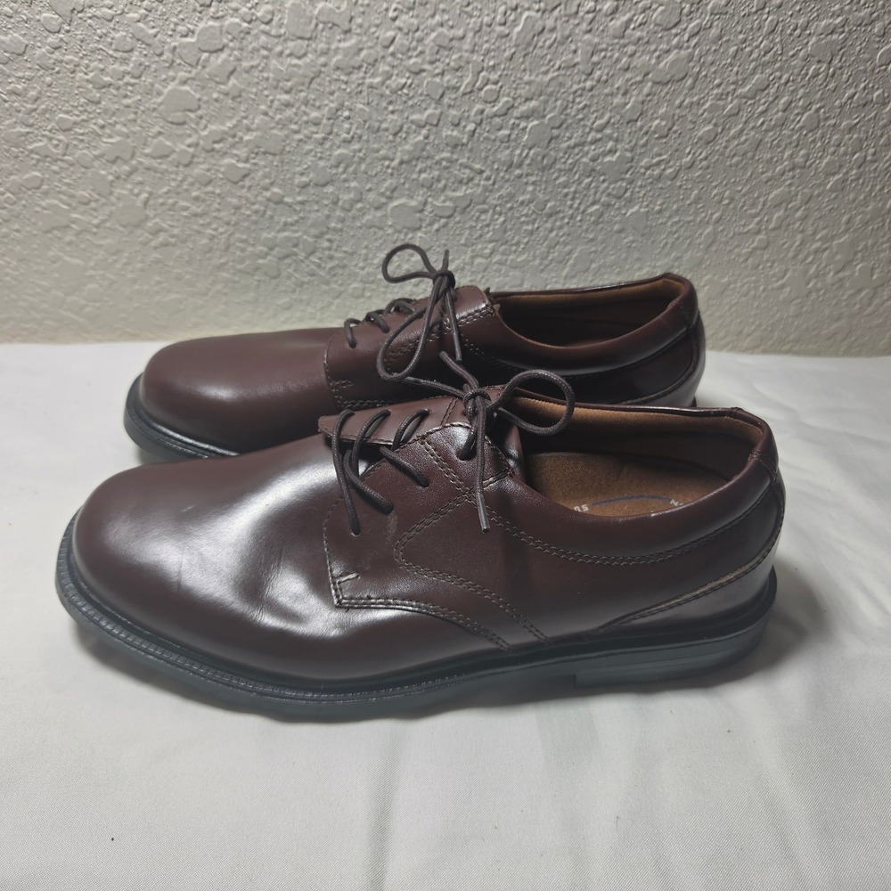 Nunn Bush Mens Brown Leather Plain Toe Oxford Dress Shoes 81209-221 Size 8.5 M